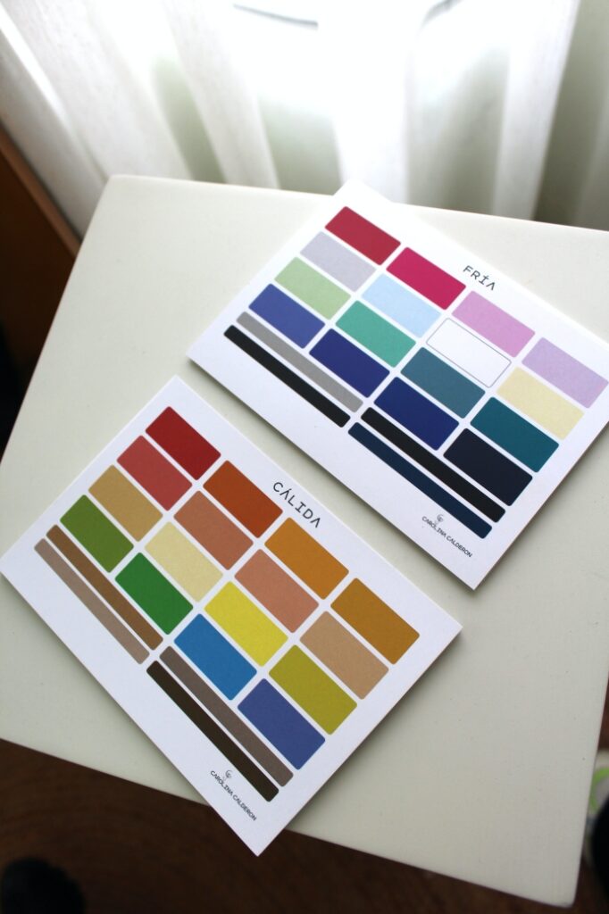 tarjetas de colorimetria